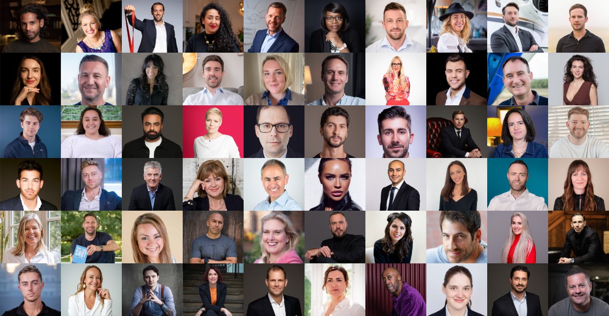Michael Serwa London life coach client portraits collage